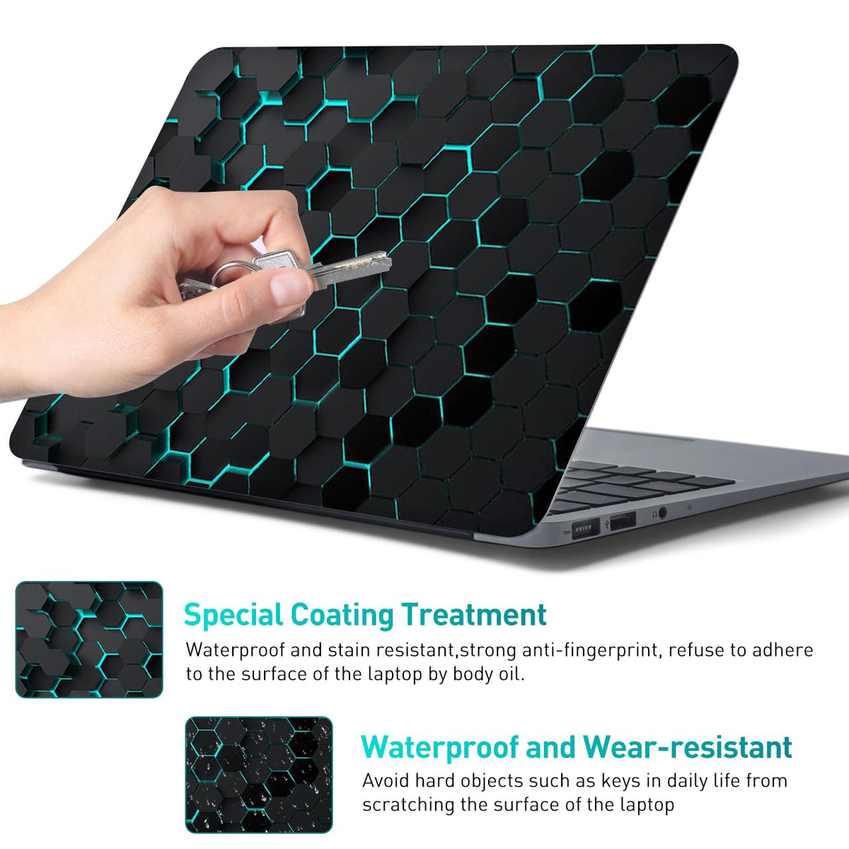 NXZGO universal fit supports notebooks from 12 to 15.6 inches.