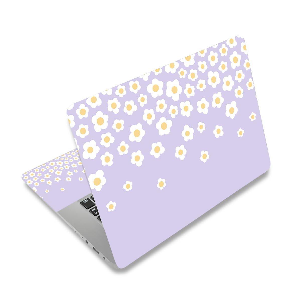 NXZGO Lavender Happy Flower laptop skin front view protects and stylizes your notebook.