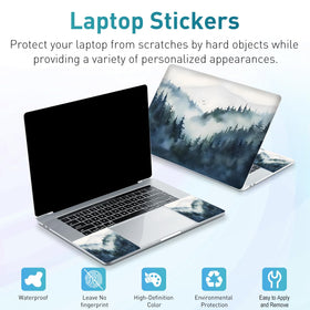 NXZGO Misty Forest left touchpad skin showing protected surface