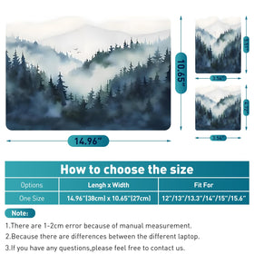 NXZGO Misty Forest fit chart showing trim guidance