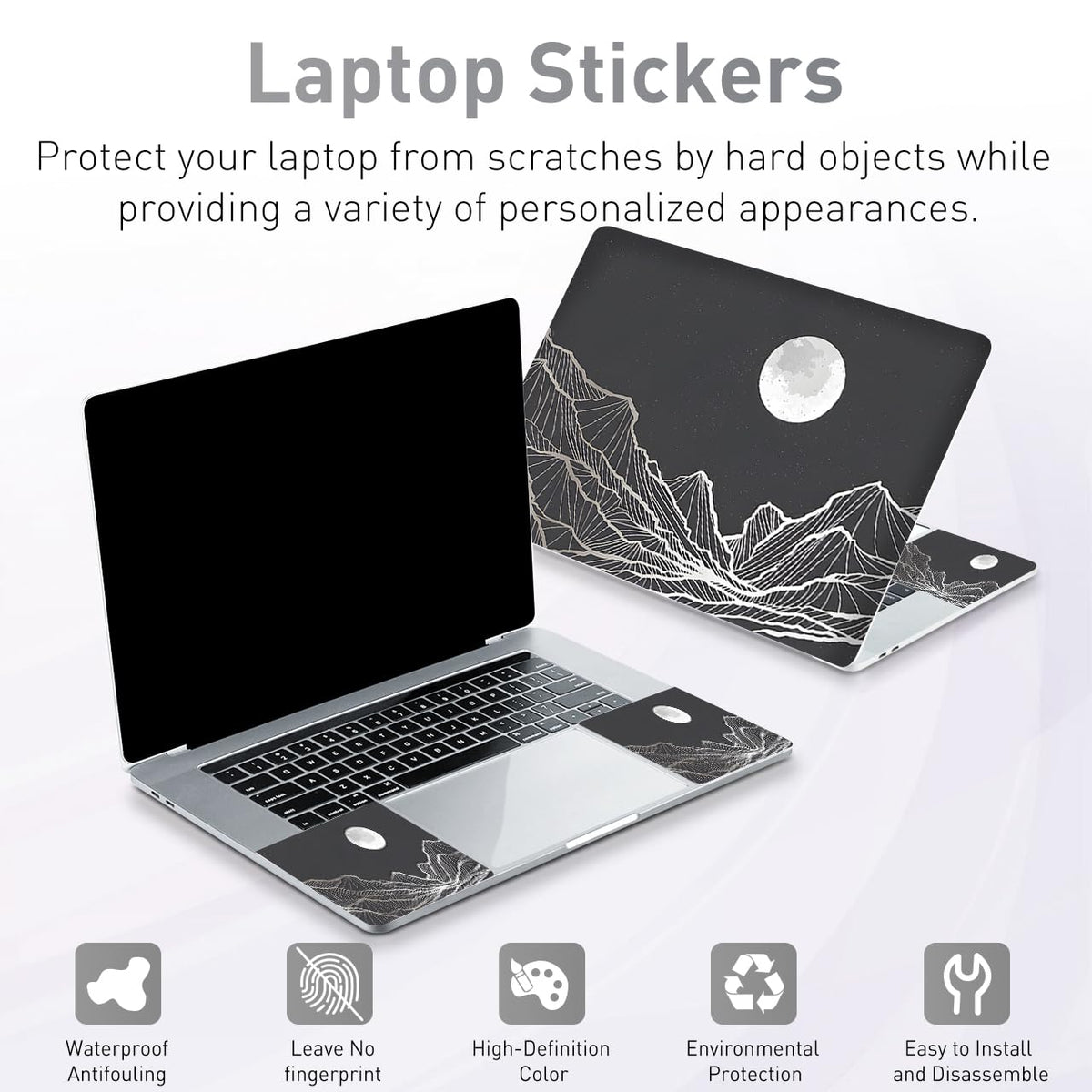 NXZGO Moon Valley left side pad skin guards the touch area during use.