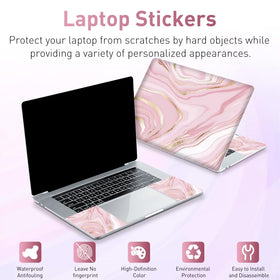 NXZGO Pink River laptop skin on left touchpad for personalized protection
