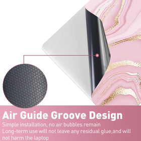 NXZGO Pink River laptop sticker on right touchpad side for quick customization