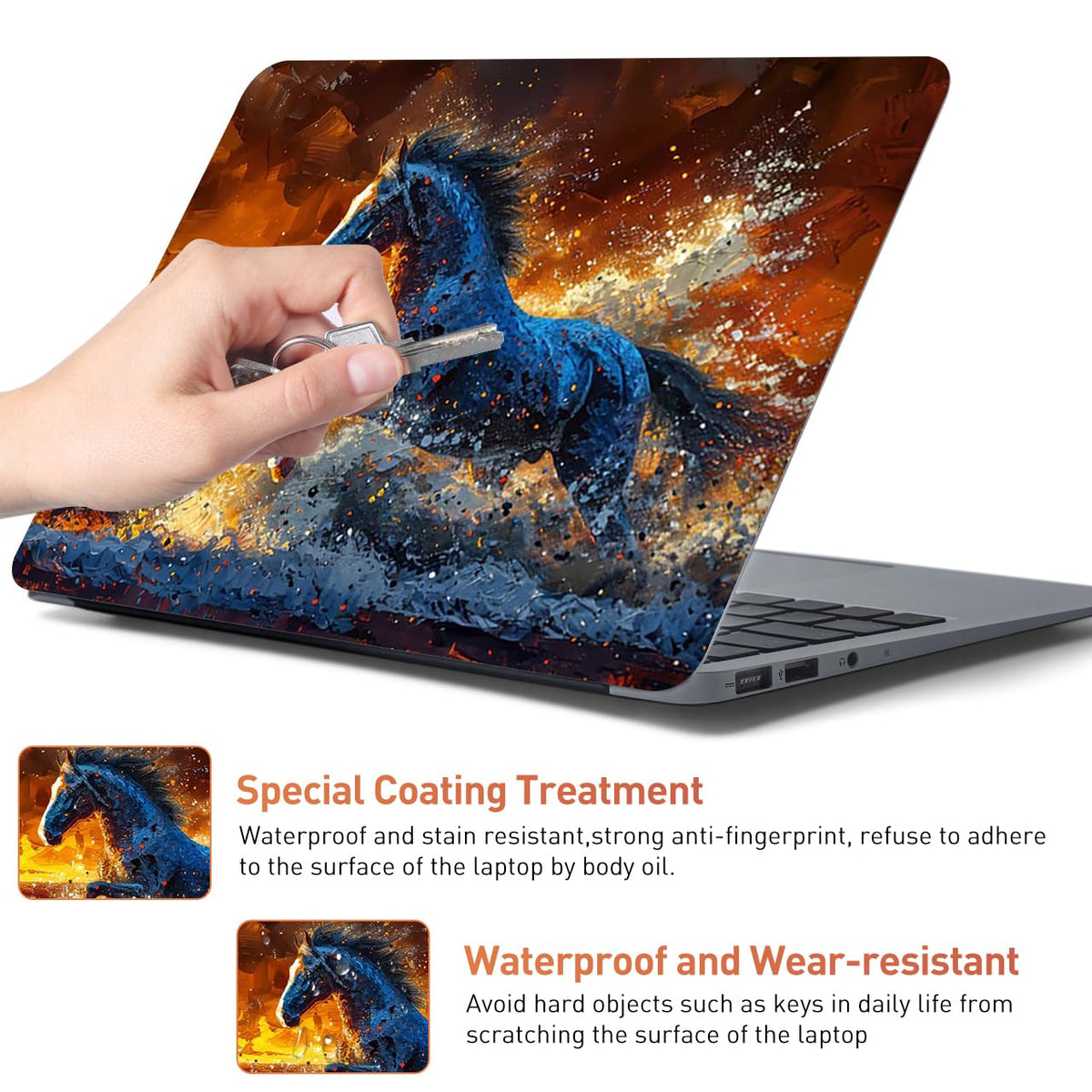 NXZGO Running Horse touchpad left skin highlights precise fit and smooth glide
