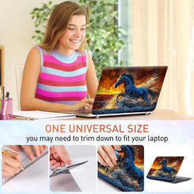 NXZGO Running Horse touchpad right skin demonstrates secure grip and border-free adhesion
