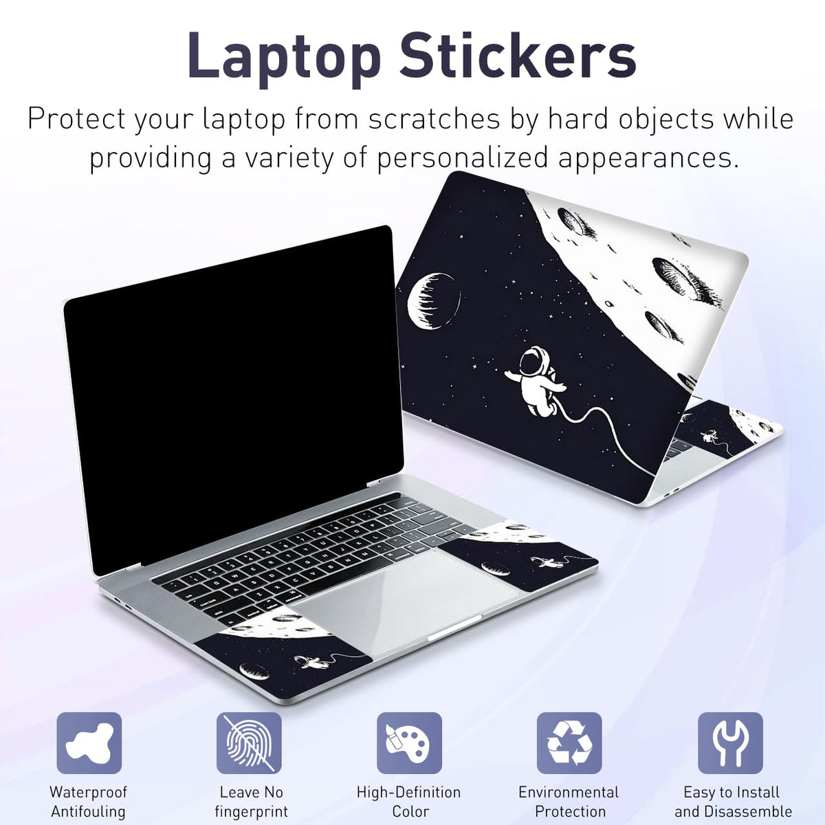 NXZGO Space Astronaut back skin shows seamless wrap for full protection.