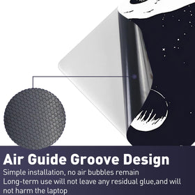 NXZGO Space Astronaut pad-left skin fits touchpad area precisely.
