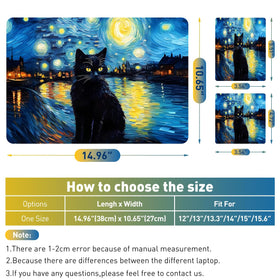 NXZGO Starry Night Cat bubble-free finish allows easy removal without residue.