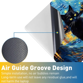 NXZGO Starry Night Cat installation guide skin shows simple application steps.