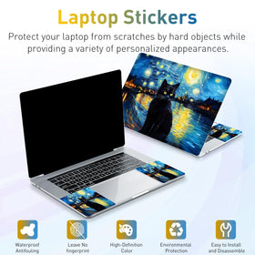 NXZGO Starry Night Cat right touchpad skin shields the surface from wear.