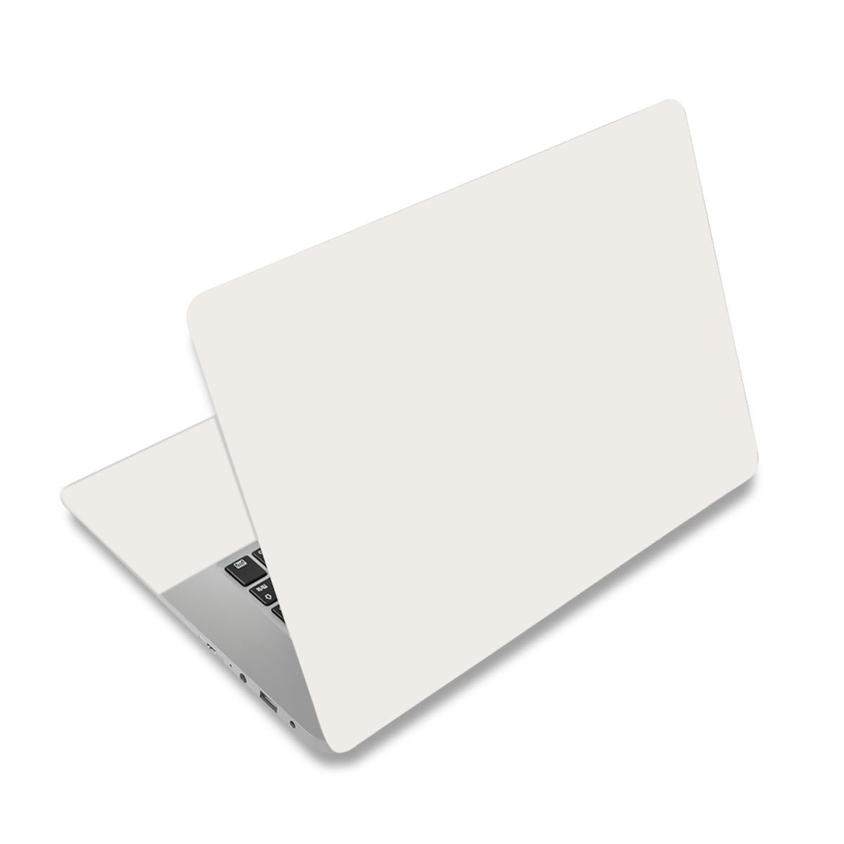 NXZGO vanilla cream laptop skin front view, showcasing color and protection.