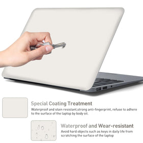 NXZGO vanilla cream laptop skin is waterproof and ready for daily use.