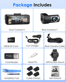 Nymzview dashcam IPS 3-39-inch screen for quick live viewing.