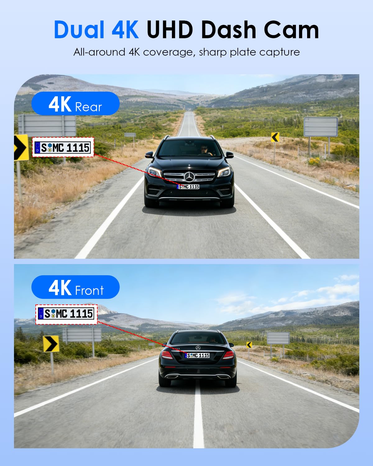 Nymzview dashcam rear 4K video records rear activity for complete evidence.
