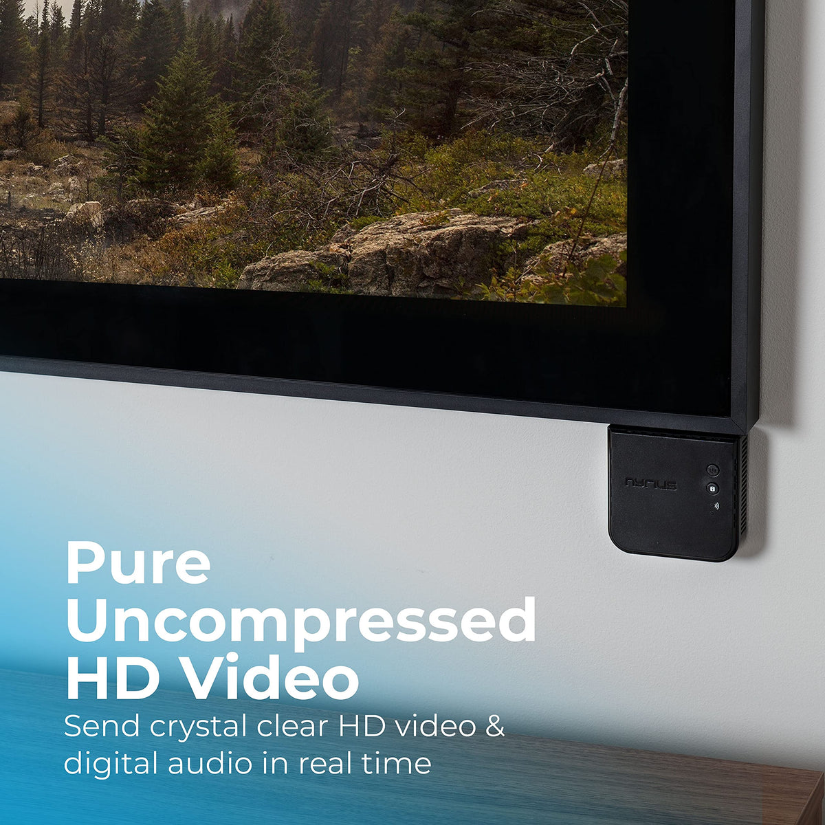 Nyrius Aries Home+ long-range wireless setup for multi-room viewing.