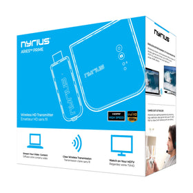 Nyrius Aries Prime enables wireless viewing of movies from laptop and console to big screen.