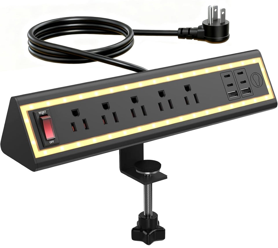 NYYTGE front view showing ports and compact design for organized workspace