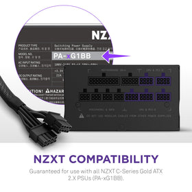 NZXT 12VHPWR adapter cable packaging and included accessories
