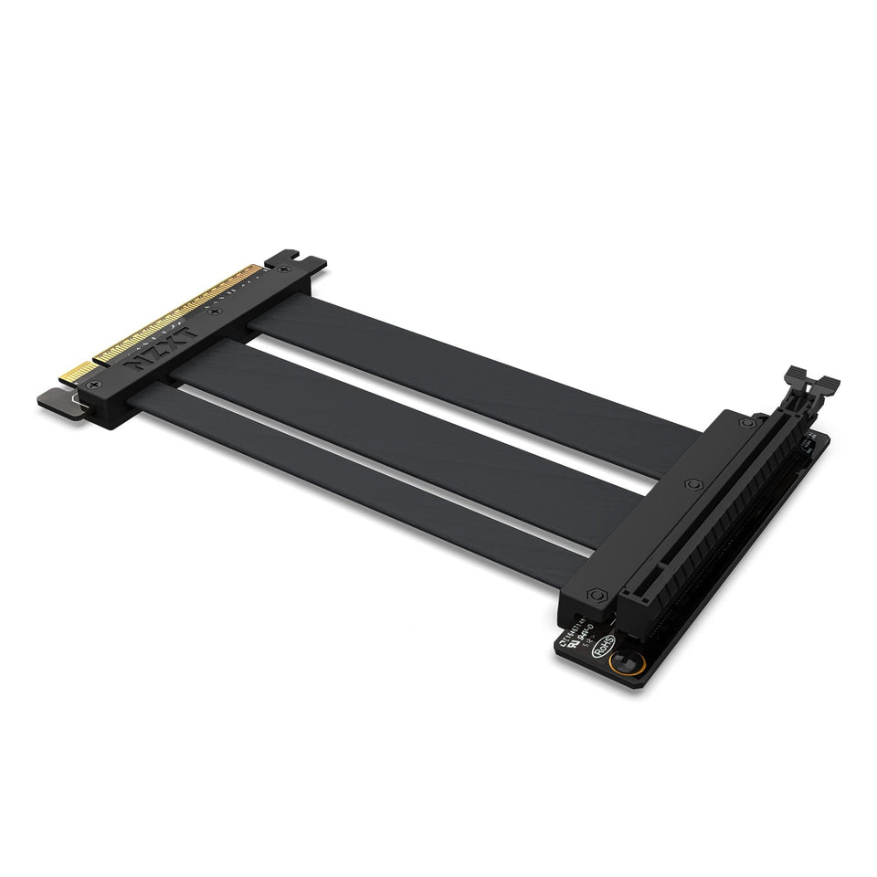 NZXT front connector close-up showing secure PCIe connection and reliable mounting