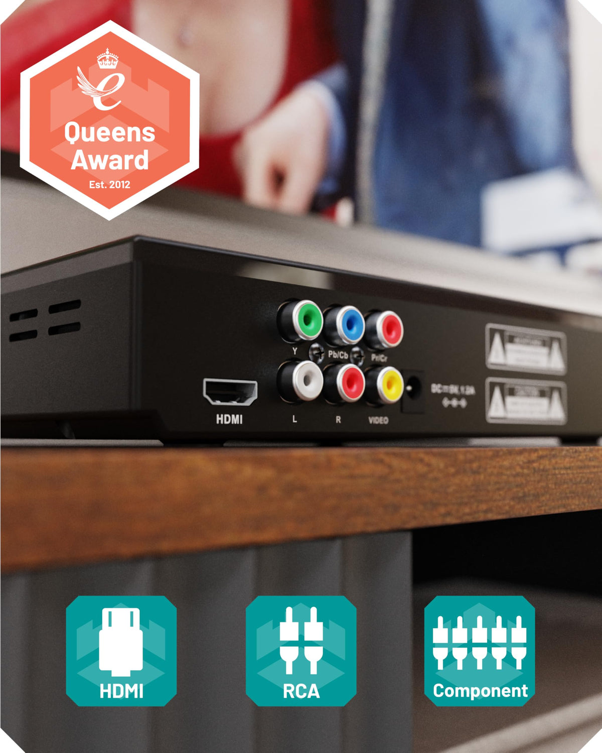 Oakcastle DVD100 USB input ready for MP3 playback and photo viewing.