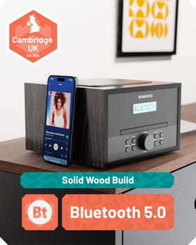 Oakcastle Hifi400 top panel with easy controls for quick setup