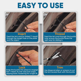 Oakdolche tool-free installation steps for quick setup.
