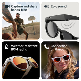 Oakley Meta HSTN Prizm Polarized lenses reduce glare in bright sun.