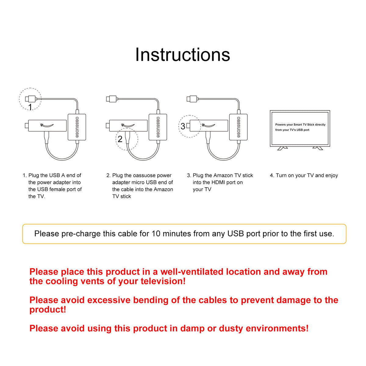 Oassuose safety guidelines and 12-month warranty with support