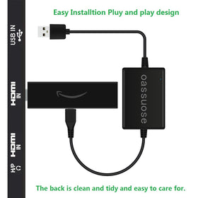 Oassuose TV USB port connection powering streaming sticks directly