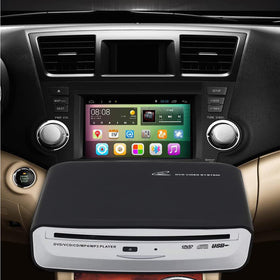 OAUW USB car CD player in use with Android navigation displaying CD data