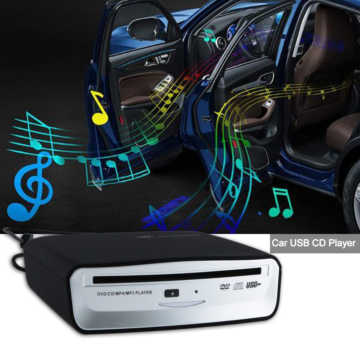 OAUW USB car CD player package content includes everything needed