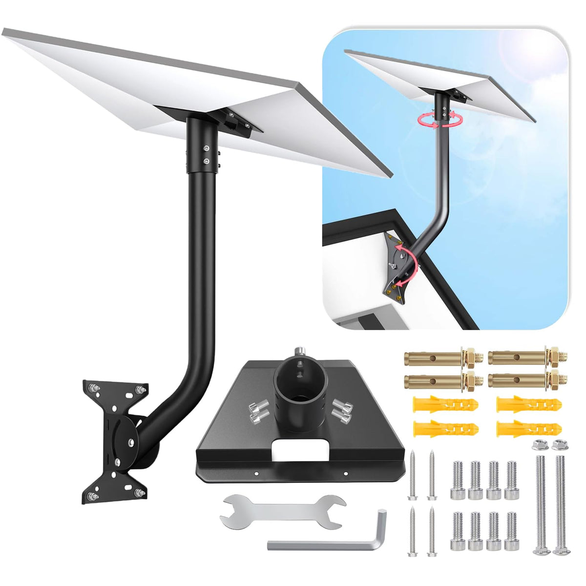 OAWEEN Starlink standard 4/4X mount front view for secure outdoor setup