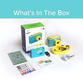 Oaxis myFirst Camera 2 held in a child’s hand to show size and ergonomic design