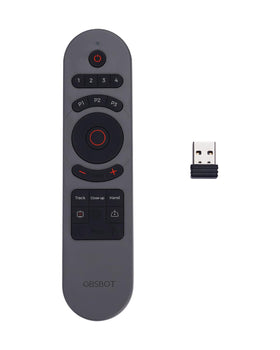 OBSBOT Tiny remote front view showing buttons and elegant design for easy control