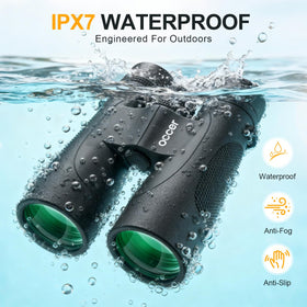 Occer 10x42 binoculars eyepiece 20mm provides wide true view for fast-moving subjects.