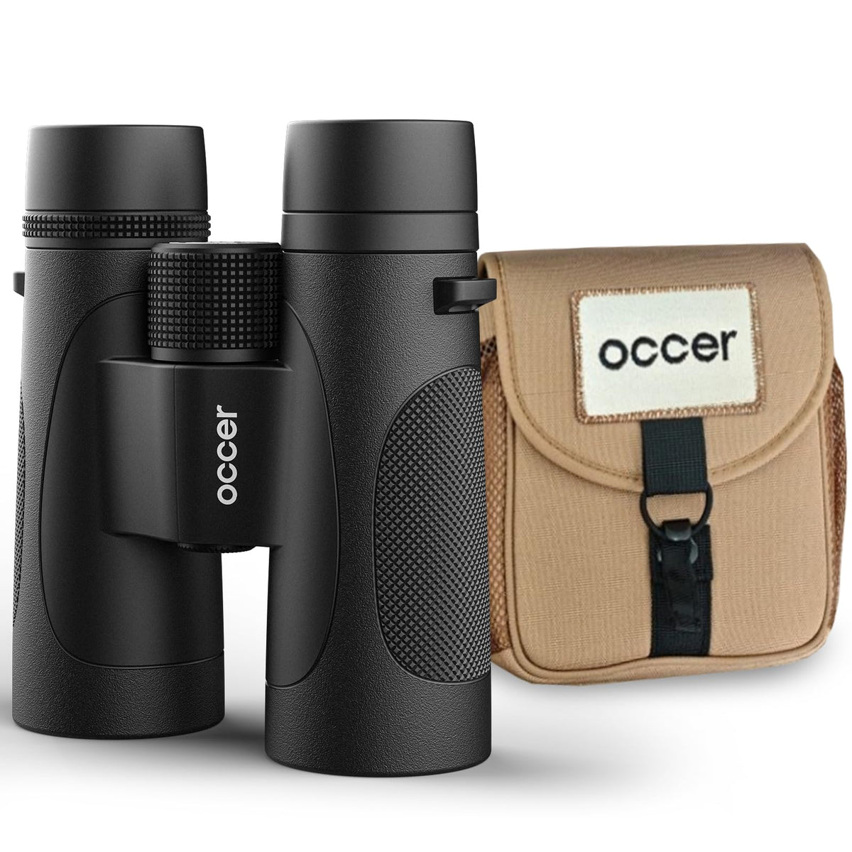 Occer 10x42 binoculars objective lens offers bright detail for dawn wildlife viewing.