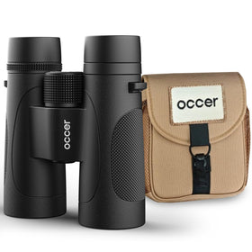 Occer 10x42 binoculars objective lens offers bright detail for dawn wildlife viewing.
