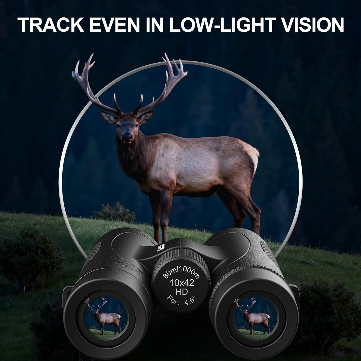 Occer precision center focus wheel enables rapid, sharp adjustments for moving targets.