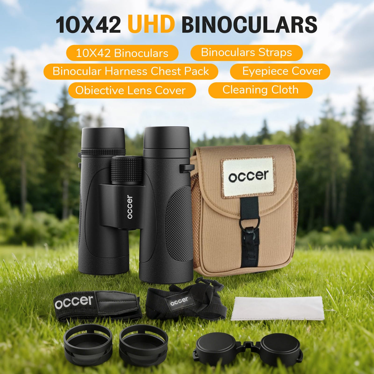Occer compact kit with protective covers and straps supports versatile all-weather adventures.