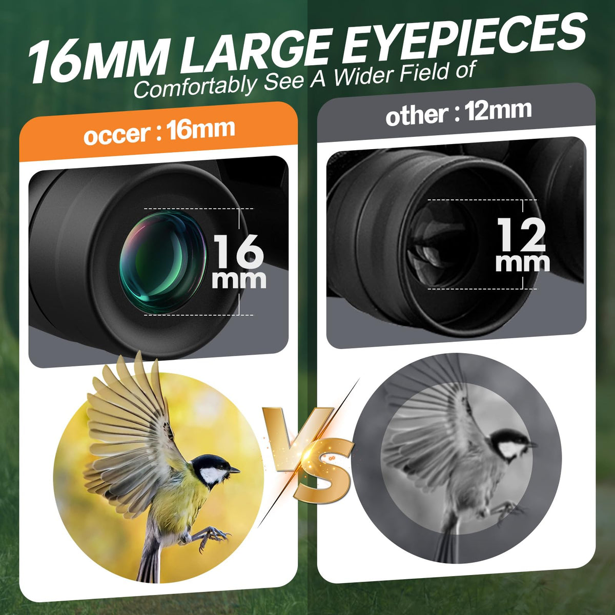occer eyepiece and focus wheel detail showing quick-adjust benefit