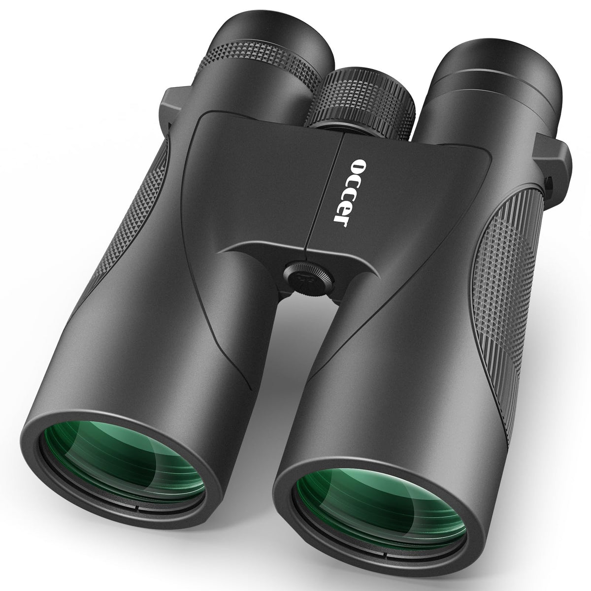 occer front view showing binoculars and packaging, highlights portability and ready-to-use kit