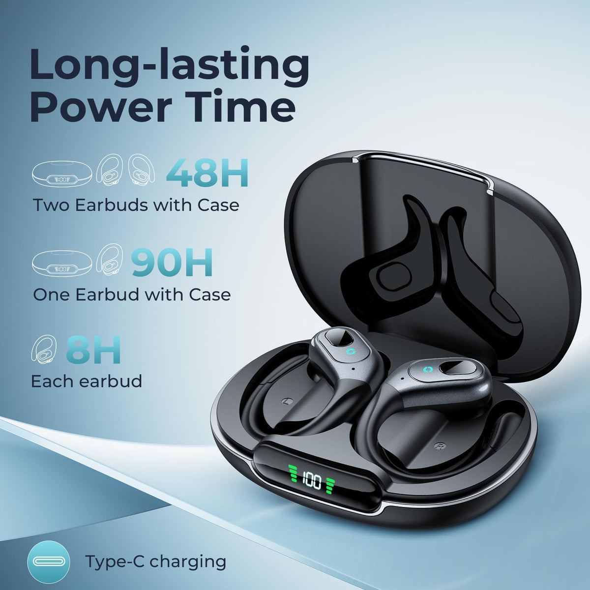 Occiam ANC earbuds integrated-mic delivers clearer calls in busy environments.