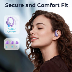 occiam earbuds with water droplets demonstrating IPX7 sweat resistance