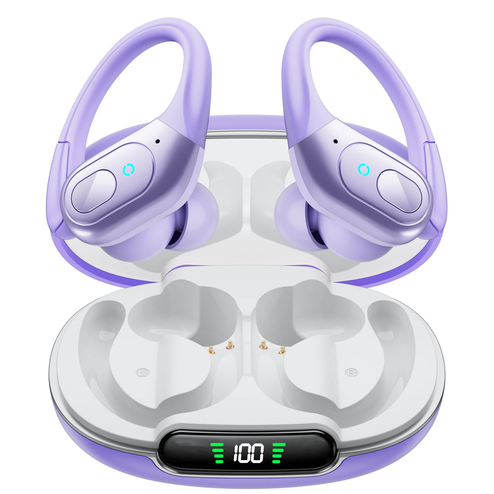occiam front packaging showing purple earbuds and benefits