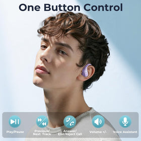 occiam earbuds in hand showing compact size and portability