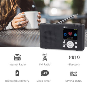 Ocean Digital WR-23F built-in battery indicator shows charging status at a glance.