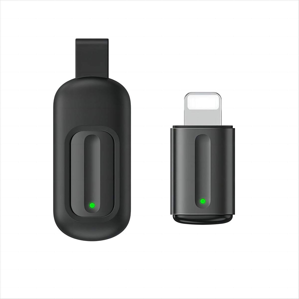 OCRUSTAR universal remote adapter shown in iPhone pairing setup for multiple devices