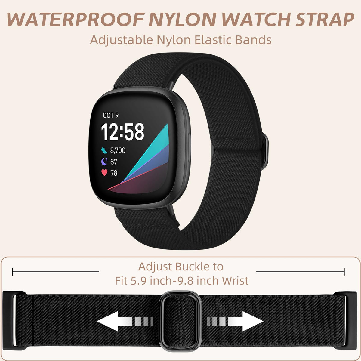 Odbeai stretchy strap is easy to clean and quick-dry after sweating