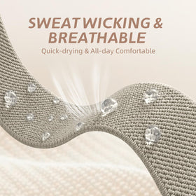Odbeai stretchy strap showcases waterproof coating for workouts and spill cleanup