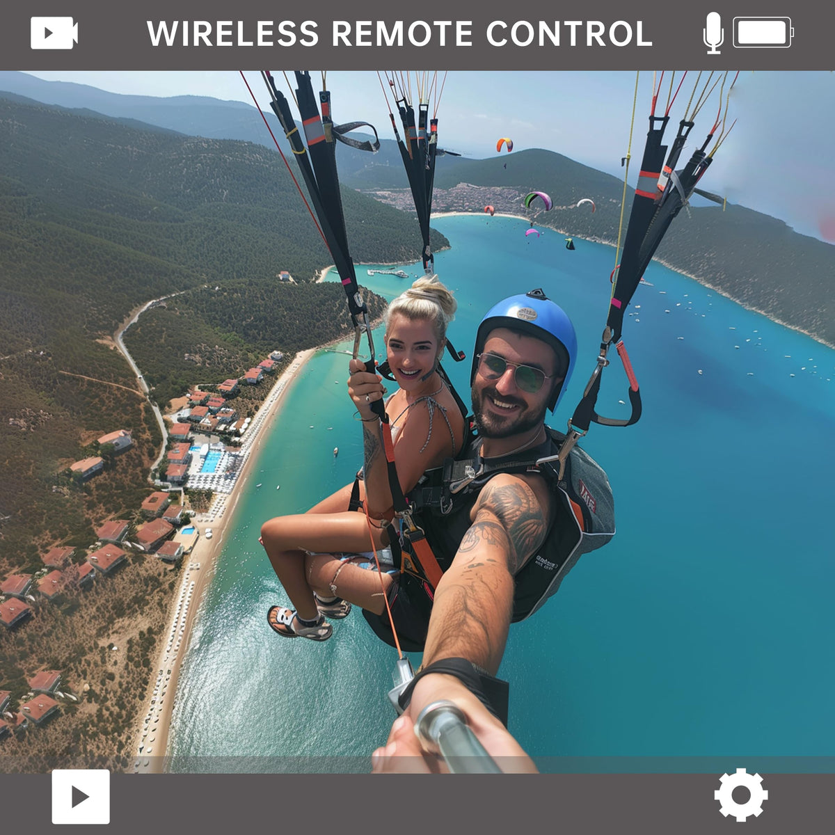 ODDV wrist remote on wrist for hands-free control convenience